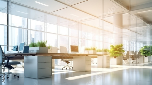 Sunlit modern office space