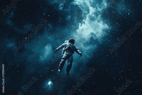 Cosmic Explorer: Astronaut Over Celestial Inferno