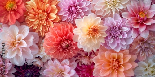 AI generated illustration of a tapestry of blooms in a rich spectrum of colors. © Wirestock