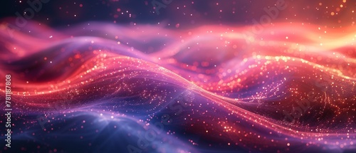 Soft, flowing abstract with graceful waves in shades of purple and pink, exuding a tranquil and dreamy aura.