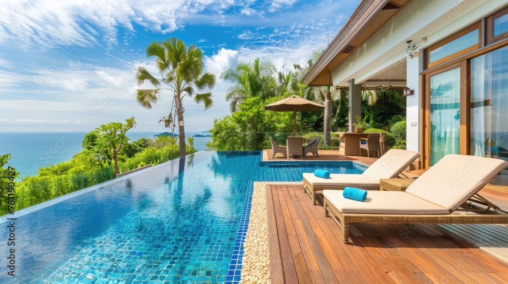 Luxury Villa with Infinity Pool Overlooking the Sea