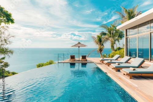 Luxury Villa with Infinity Pool Overlooking the Sea © ffunn