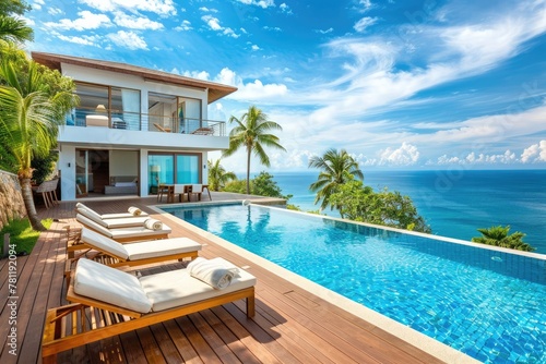 Luxury Villa with Infinity Pool Overlooking the Sea