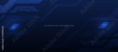 Futuristic technology processing background glowing circuit board