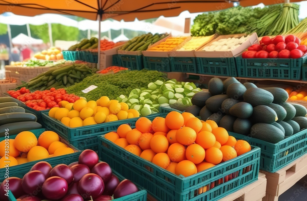 fruits and vegetables on the market fruits and vegetables on the market