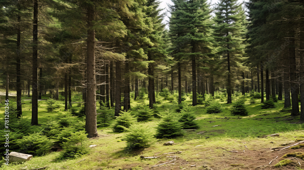 Fototapeta premium trees in the woods.