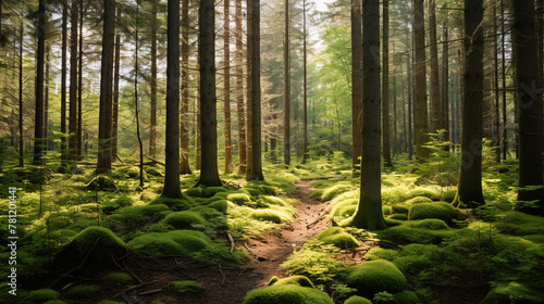 trees in the woods.