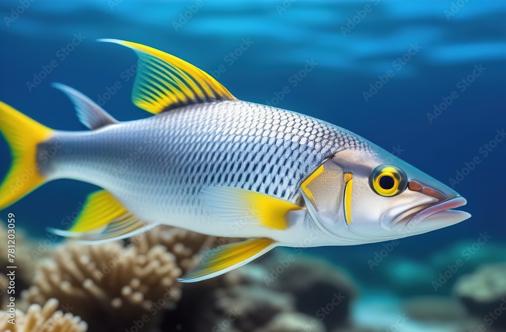 Huge asian night fish market with sea food Huge asian night fish market with sea food