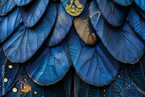 A photograph of the scales on a moth's wings, appearing as individual tiles in a mosaic of the night