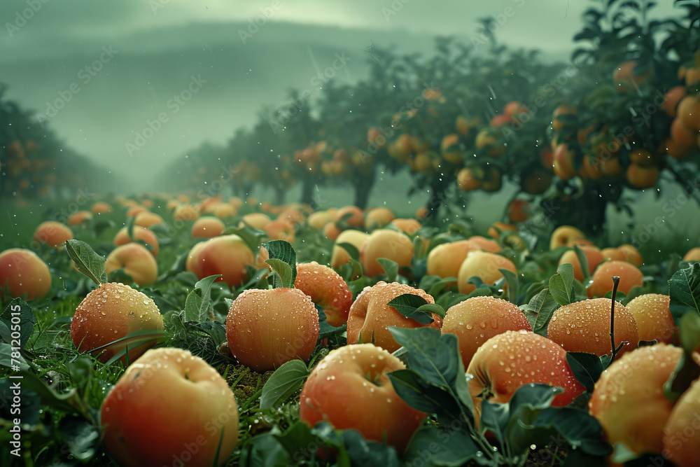 An orchard where the fruit tells stories when eaten, the flavors unfolding tales of their growth, th An orchard where the fruit tells stories when eaten, the flavors unfolding tales of their growth, th