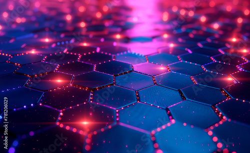 Abstract hexagonal geometric background, technology concept. 