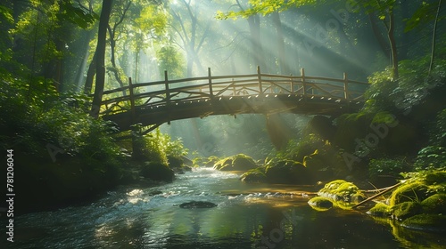 Serene Nature Bridge Connection. n