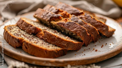 Plate with bread loaf