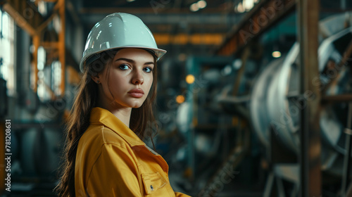 A female industrial engineer performs complex tasks every day.