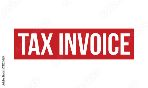 Tax Invoice Rubber Stamp Seal Vector