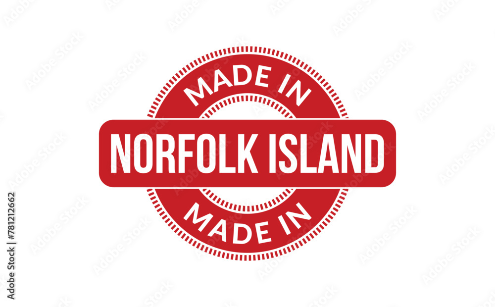 Made In Norfolk Island Rubber Stamp