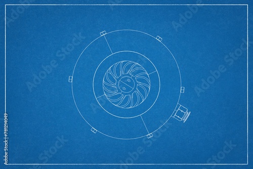 Fotografie 3D design of a jet engine.