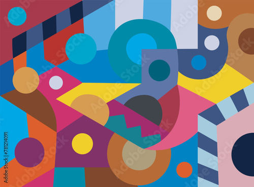 colorful abstract art for wall decoration
