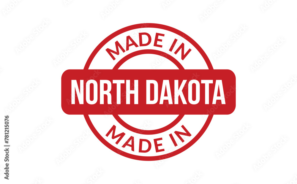 Made In North Dakota Rubber Stamp Made In North Dakota Rubber Stamp
