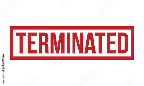Terminated Rubber Stamp Seal Vector