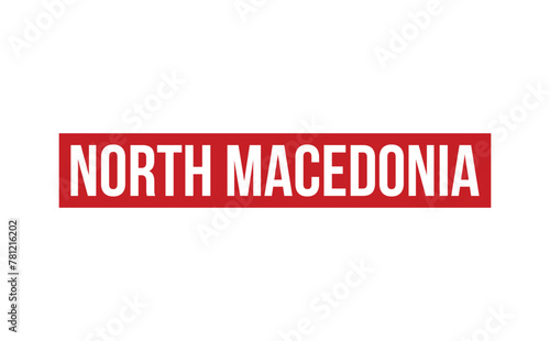North Macedonia Rubber Stamp Seal Vector