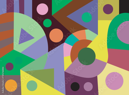 colorful abstract art for wall decoration
