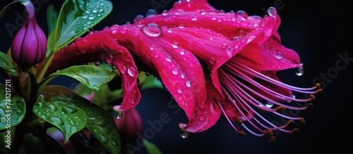 Close-up of fuchsia flower ...