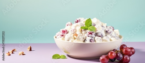 Grapes and nuts in a bowl