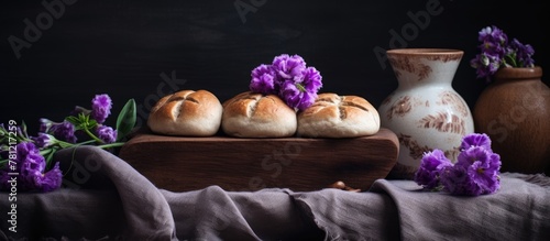 Close-up of assorted bread ...