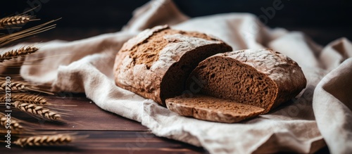 Loaf bread white cloth wheat