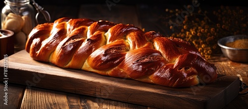 Loaf of Bread on Wooden Cut...
