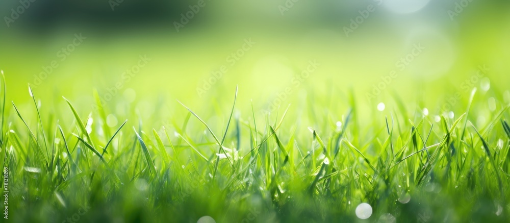 Close-up of grassy field with water droplets Close-up of grassy field with water droplets