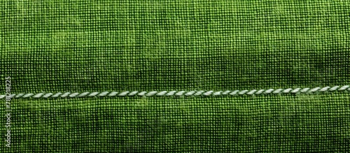 Close-up of green textile w...