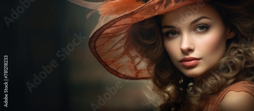 Woman with Feathered Hat