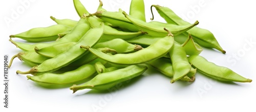 Close-up of heap green bean...