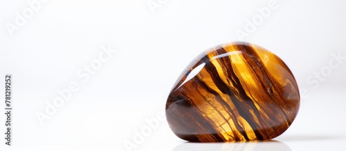 Tiger eye stone on white su...