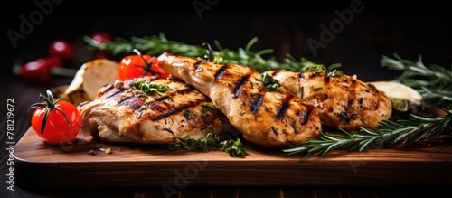 Grilled chicken with tomato...
