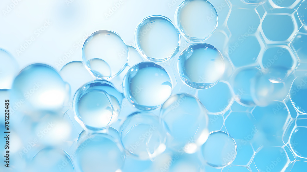 Bubbles 3D rendering, advertising background Bubbles 3D rendering, advertising background
