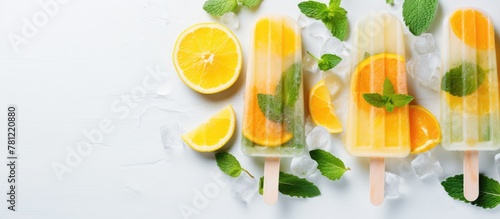 Popsicle Stacked with Citrus and Mint