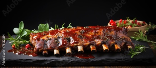 grilled ribs with savory he...