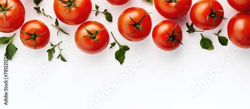 Ripe tomatoes white backgro...