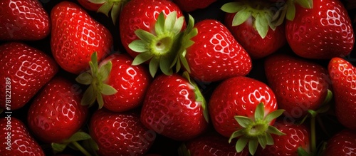 Closeup of ripe strawberrie...