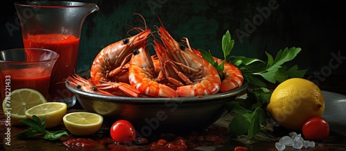 Bowl of Shrimp with Fresh T...