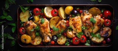 Close up of a savory pan wi...