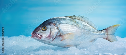 Fish on ice ready to be cooked