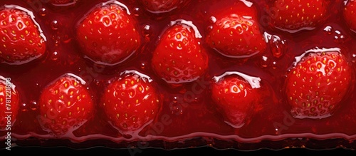 Tray filled with juicy stra...