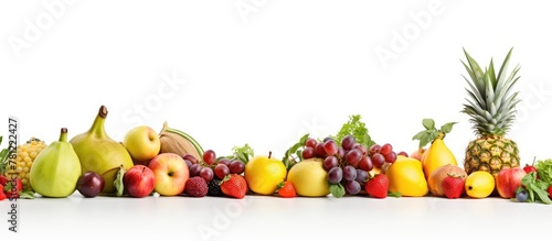 Row of assorted produce