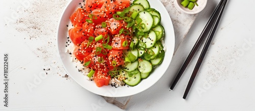 Bowl filled with fresh cucu...