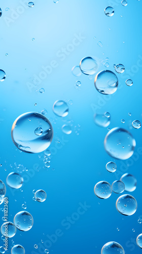 Bubbles 3D rendering  advertising background