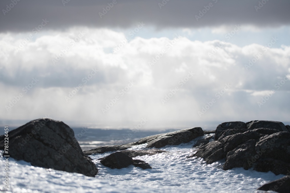 Beautiful shot of the top of Mont-Saint-Hilaire at the 